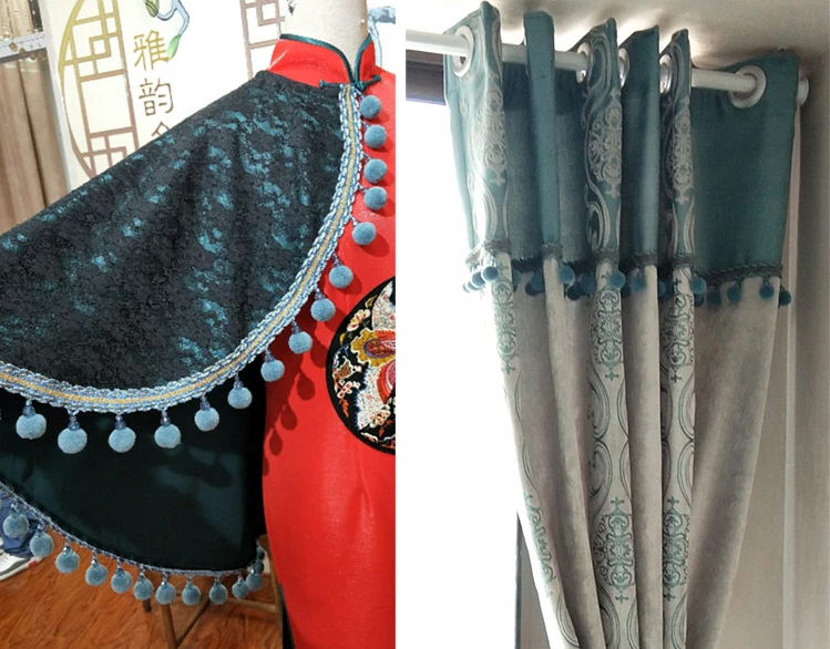 1M Pom Pom Bobble Trim Ribbon Bead Curtain Tassel Fringe 2cm Sewing Fabric Trim - Image 4 of 4