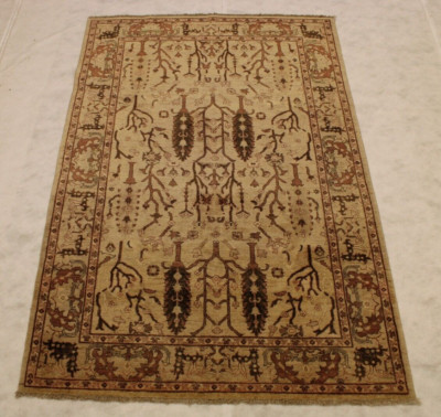 5'7'' x 8'4'' ft. Pakistan Peshawar Vegetable Dye Hand Knotted Oriental Wool Rug