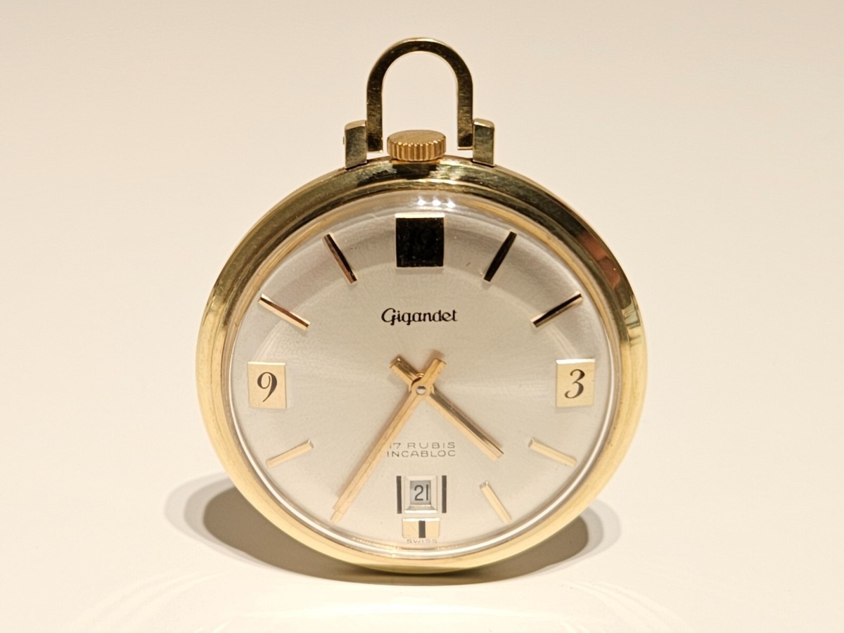 ◆GIGANDET ギガンデ 手巻き 懐中時計 ポケット時計 ゴールド09547 VINTAGE LUXURY 39mm SWISS MEN'S GOLD PLATED POCKET MECHANICAL