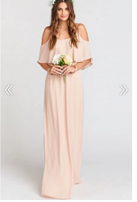 Show Me Your Mumu Caitlin Cold Shoulder Maxi Dress Dusty Blush