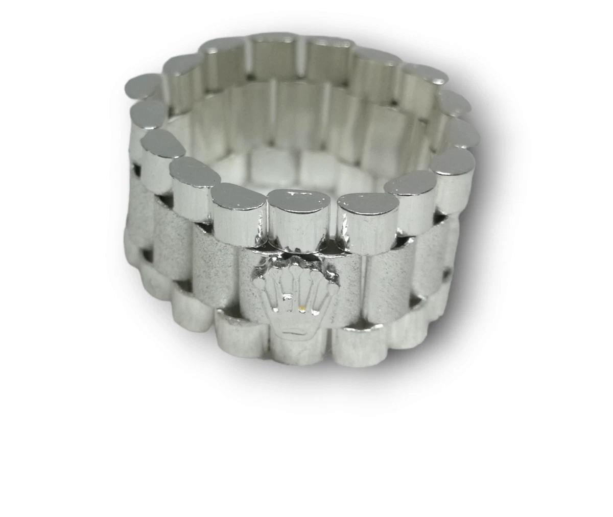 Anillo rolex plata sale
