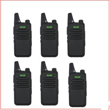 6PCS WLN KD-C1 Mini Walkie Talkie Radio Station 16CH UHF Two Way Portable Radio