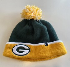 Green Bay Packers NFL '47 Brand Winter Beanie Cap Hat with Pom