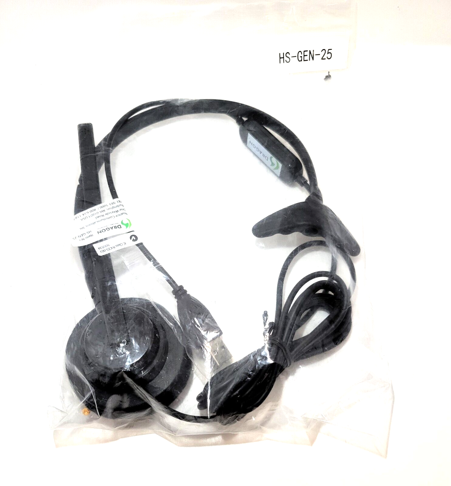 Hs Gen Nuance Dragon Headset Nuance Dragon USB Headset