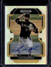 2022 Panini Prizm Draft Picks #PDP199 Luis Ramirez Base Autographs Silver