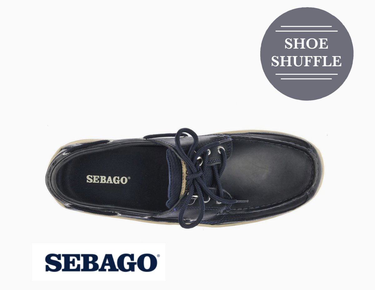 Sebago Cloverhitch II Waxed leather boat shoes light weight comfort lace up