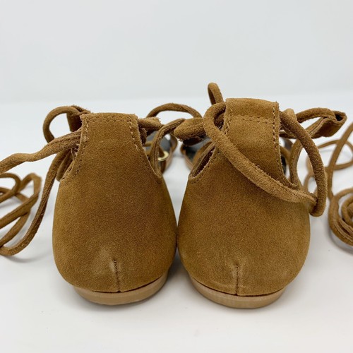 Free People 8 Sandals Lace Up Fiji Tie Wraparound Brown Suede - 第 6/7 張圖片