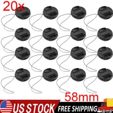 20Pcs 58mm Snap-On Lens Cap for Canon Nikon Sony Pentax Fujifilm Lense US