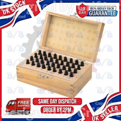 36-TEILIGES GROSSES 5 MM METALL BUCHSTABEN ZAHLEN STEMPEL SICHERHEIT POSTLEITZAHL STANZSET WERKZEUGSET
