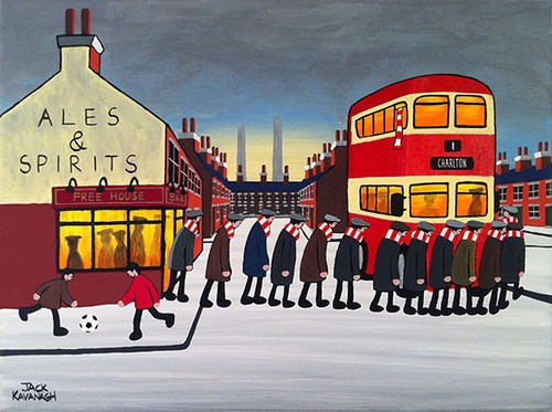 JACK KAVANAGH "GOING TO THE MATCH" CHARLTON ATHLETIC FRAMED PRINT - Picture 3 of 6