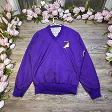 Vintage Elmira College Jacket Size Small Eagles Golf 90s Windbreaker USA Made