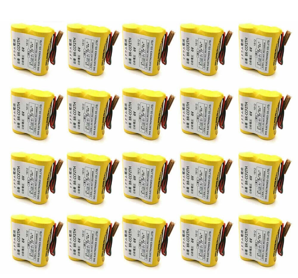 20pcs BR-CCF2TH Battery with Plug 6V 5000mah PLC Li-ion Batteries US stock