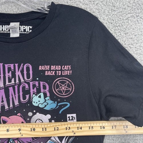 Neko Mancer Shirt Juniors Black Multicolor Hot Topic Cats Necromancer Witch - Picture 6 of 9