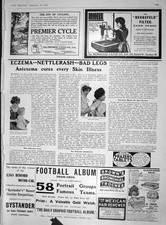 Old Print 1910 Premier Cycle Coventry Berkfield Filter Football Bystander 20th