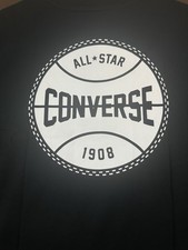 Camiseta Converse All Star Graphic Star Logo Negra Grande Manga Corta Nueva con Etiquetas