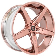 Custom Rose Gold Over Chrome Lexani Wheels R-four 20x10 Rims 4pcs D4