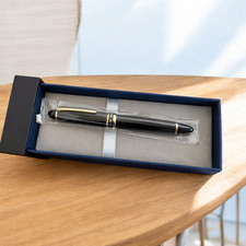 Sailor 1911 Large Fountain Pen Naginata Togi 21K Gold Nib Black Gold Trim NEW