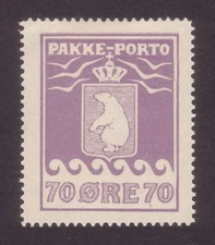 GREENLAND 1930 Parcel Post Facit P10a / AFA 10 / Scott Q7a Mint + Varieties 