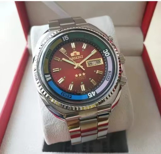 Orient Automatic Mechanical Watch, RED Dial, Day/… - image 1