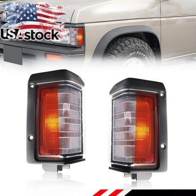 2PCS Front Corner Side Marker Lights For 1988-1995 Nissan Pathfinder & 88-89 D21