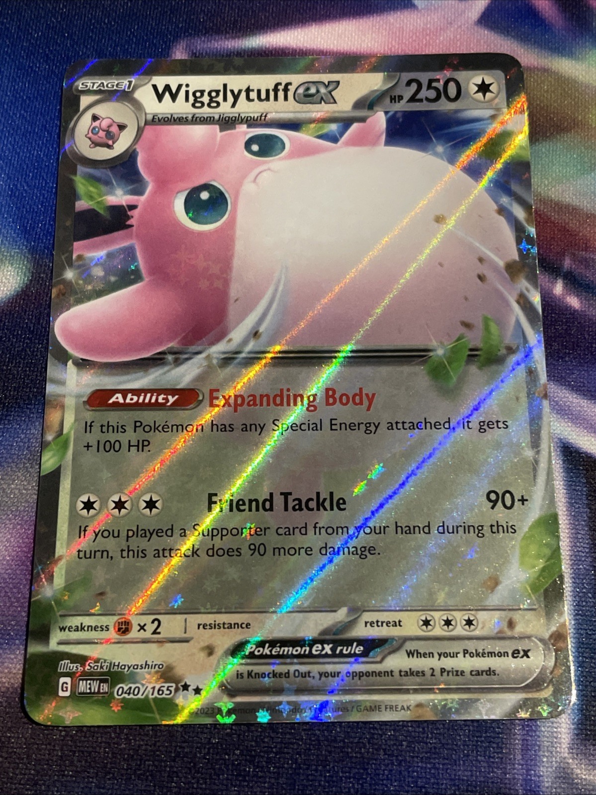 Pokemon TCG Wigglytuff ex 040/165 Double Rare Scarlet & Violet 151 NM/M