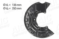 Spritzblech Bremsscheibe AIC 57839 Stahlblech FüR VW Scirocco 3 137 138 Passat 6