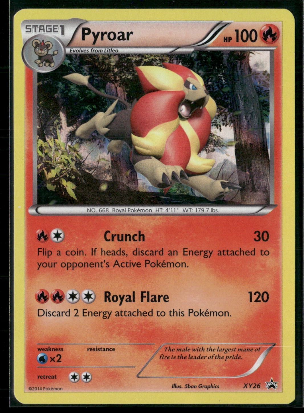 Pokemon - Pyroar XY26 Holo Black Star Promo XY HP