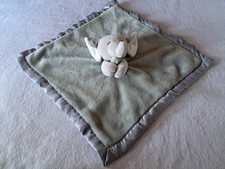 Carters Gray Elephant Lovey Soft Plush Security Blanket Satin Backing 2021