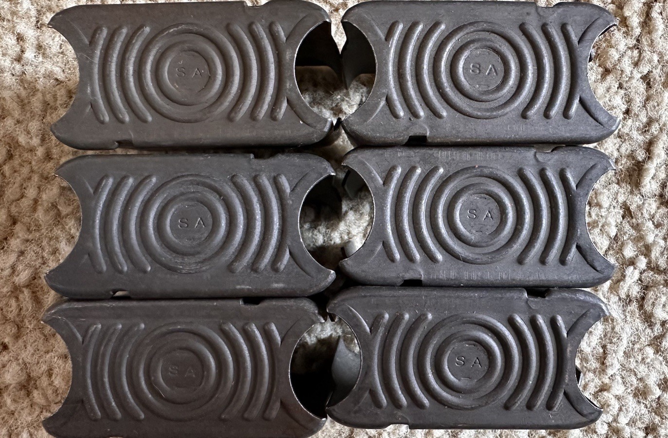 6 EACH NEW M1 Garand 8 round Clips USGI WWII SA Double Dash Springfield Armory