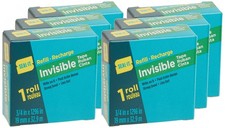 Invisible Stationery Tape Refill Rolls 3/4In x 1296In, 12Pk 60041 12 Rolls