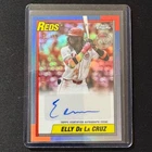 🔌IU 2025 TOPPS CHROME UPDATE 1990 TOPPS AUTO REFRACTOR /35 ELLY DE LA CRUZ