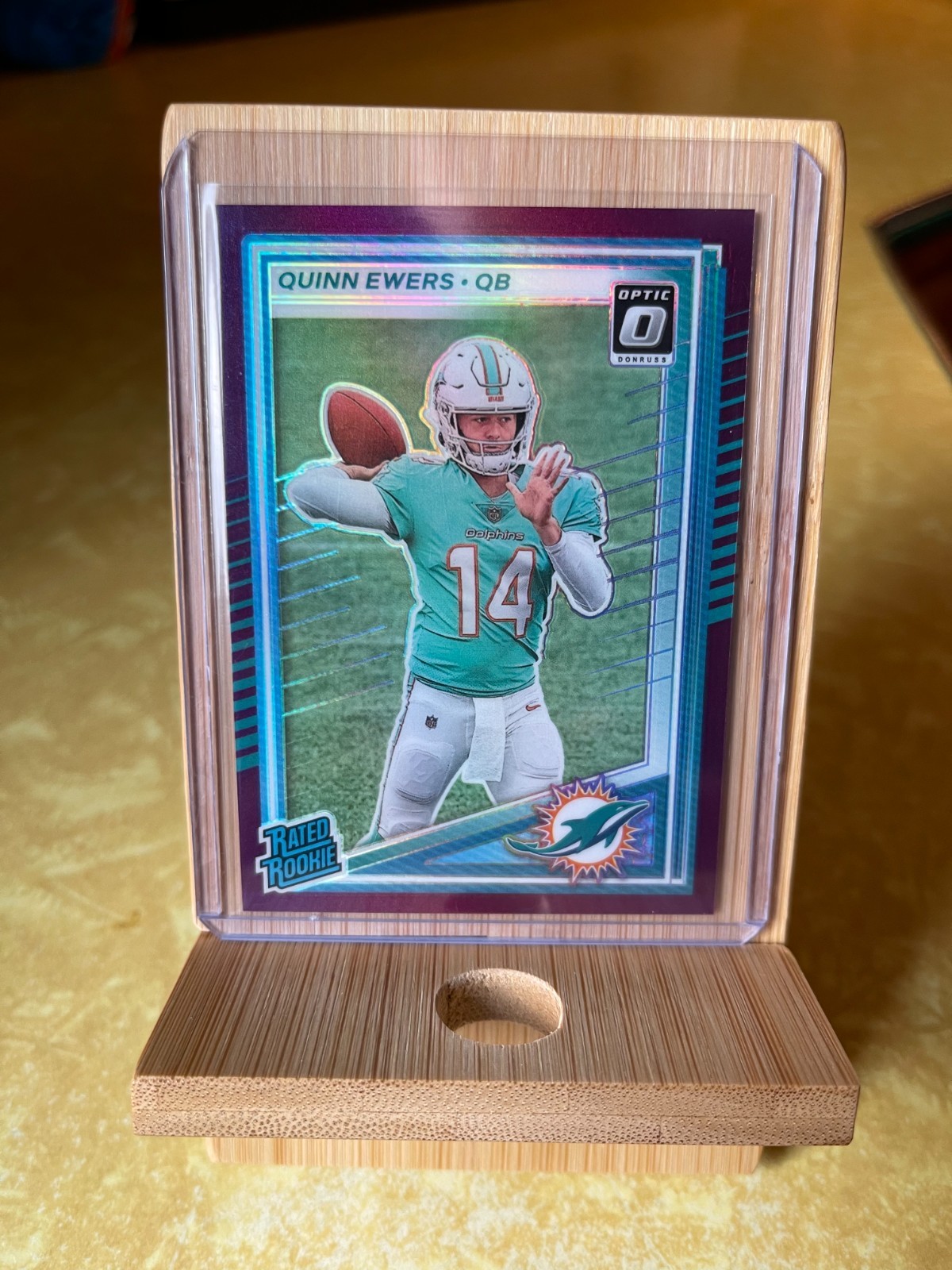 2025 Donruss #342 Quinn Ewers Optic Rated Rookies Preview Purple 25/50