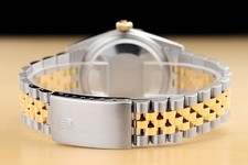 ROLEX MENS DATEJUST 16233 BLUE DIAL 18K YELLOW GOLD STEEL JUBILEE BAND WATCH 6