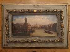 Gemälde, Öl, Ansicht von Hamburg