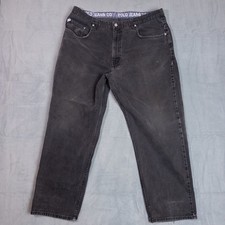 Polo Jeans Co Ralph Lauren Jeans Mens 40x30 Black Good Baggy Faded Vintage RL