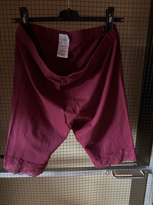 ElleNor Damen Leggings Stretch 3/4 Capristyle Größe L  Mit Spitzen