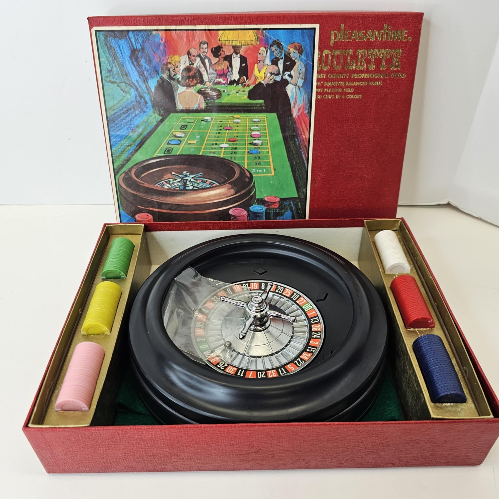 Vintage Pleasantime Roulette Set By Pacific Game Co. Complete Free Shipping