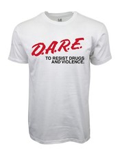 DARE TO RESIST DRUGS AND  VIOLENCE GRAPHIC T SHIRT