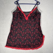 Women Size S/M Lingerie Top Romantic Lace Black Red Babydoll Whimsigoth Festival
