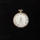 Antique Illinois Watch Co Open Face Mechanical Pocket Watch 1925 Gold Filled 17J