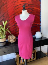French Connection Pink Bodycon Dress Size 10 Sleeveless Round Neck