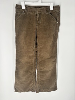 90s Vintage J. Crew Jeans Brown Corduroy Mid-Rise Boot Cut Sz 8 Indie Grunge