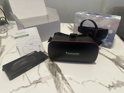 Pansonite Virtual Reality Glasses Smartphone VR Headset Black Red Plastic