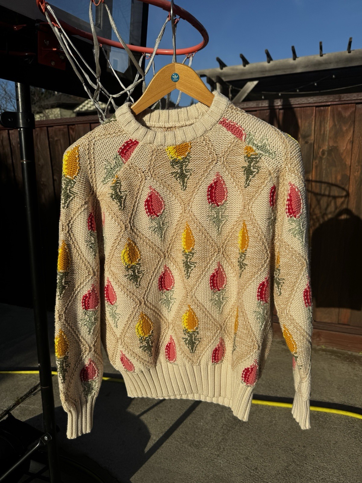Rare Aime Leon Dore Floral Knit Sweater Size XS