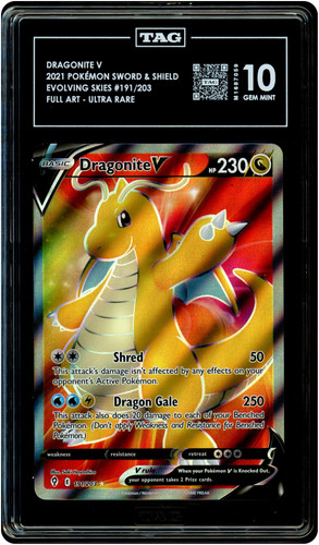 Dragonite V graded TAG 10 for sale on eBay