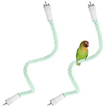 2-Pack Rope Perches for Bird Cages, 23.6 in Length Rope Cyan 
