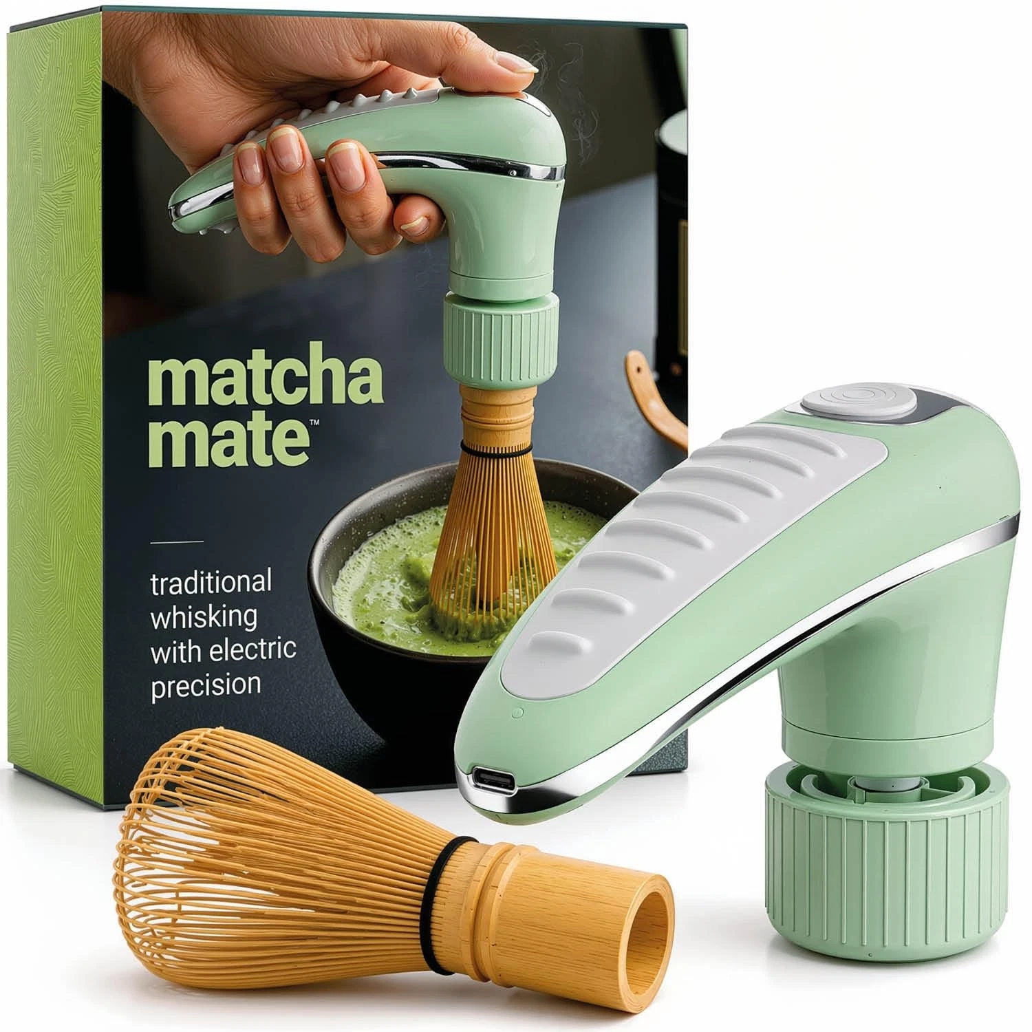 Electric Powered Bamboo Whisk Rechargeable Portable Matcha Tea Frother Mate Gift
Opens in a new wind
