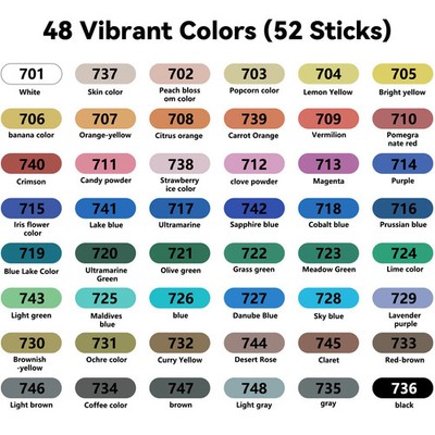 Ölpastell Set 48 Farben schnell trocknend ungiftig weiche Textur Malerei