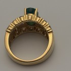 18k Yellow Gold Diamond And Emerald Ring — photo 4