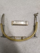 K M Harmonica Holder Adjustable Steel Frame With M Hohner Blues Harp In C